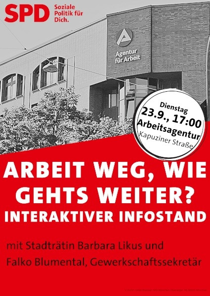 Plakat für den Infostand